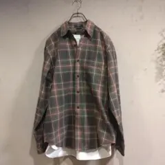 USED【NAUTICA】コットン チェック柄 シャツ 大きめSサイズ