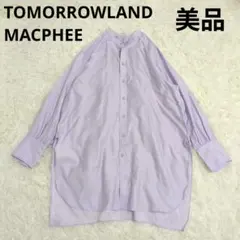 【美品】トゥモローランド コットンモールスキン バンドカラーチュニックシャツ