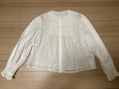 ZARA 刺繍シャツ ホワイト S