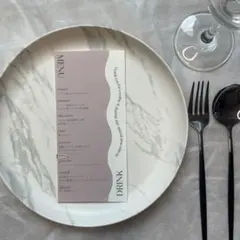 メニュー表　ウェディングメニュー　ドリンクメニュー　ペーパーアイテム　ブライダル