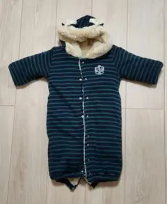 ボア付きフード ストライプ ベビーアウター