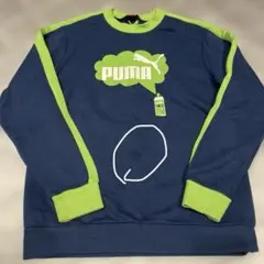 《PUMA》ジュニアトレーナー 160cm ネイビー×蛍光色グリーン