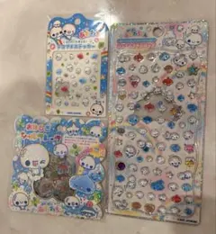正規品 ぷくぷくあわわちゃん ジュエルプチドロップステッカー おはじきシール