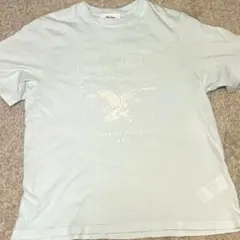 試着のみ　Mila Owen 半袖Tシャツ ライトブルー イーグルプリントのサムネイル