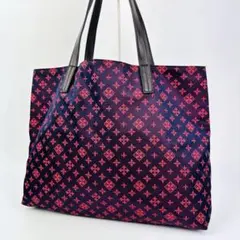 ラシット　ネイビーと赤のトートバッグ　ハンドバッグ　柄