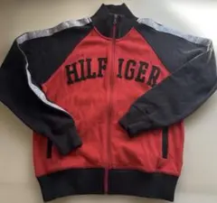 HILFIGER ジップアップジャケット レッド/ブラック