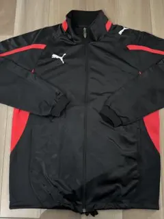 Puma ジップアップジャケット 黒/赤