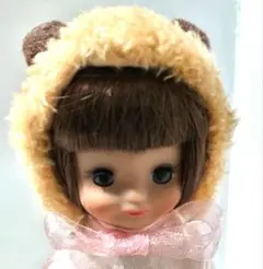 リカちゃん、ベッツィーのクマ耳付きブラウンボア帽子