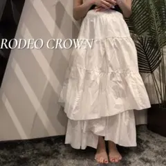 RODEO CROWNS WIDE BOWL 総ゴムランダムティアードスカート