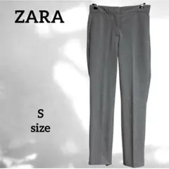 【ZARA/ザラ】(S) グレー テーパード スラックス パンツ ウエストゴム