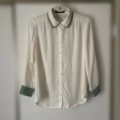 ページボーイ　ブラウス　重ね襟　ホワイト/ピンク/グリーンのサムネイル