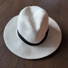 早い者勝ち‼️ホワイト ストローハット メンズ ファッション 帽子
