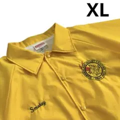 80s 90s USA製 ナイロン コーチジャケット XL 黄色 Smokey