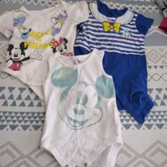 baby GAP などミッキー・フレンズ ロンパース 3点セット、バラ売り不可