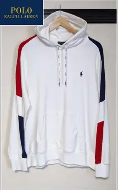 【Ralph Lauren】スウェットパーカー/トリコロール/刺繍/ロゴ/美品