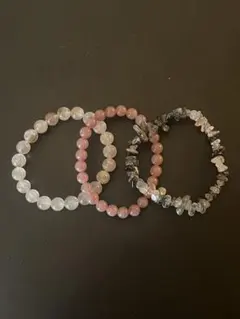 天然石ブレスレット3点セット 16cm