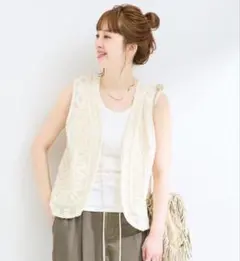 【新品未使用品】B.C STOCK メッシュ刺繍ベスト