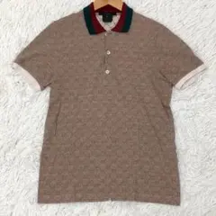 XLサイズ!! 極美品 グッチ ポロシャツ 鹿の子 GG柄 シェリーライン