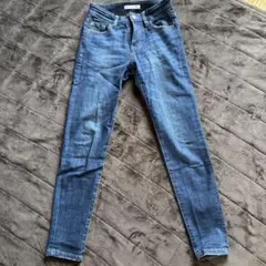 超美品 AZUL BY MOUSSY スキニーデニム ダークブルー