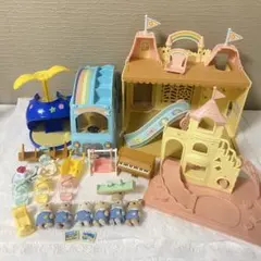 シルバニア 森のようちえん クジラの滑り台 にじいろようちえんバス セット