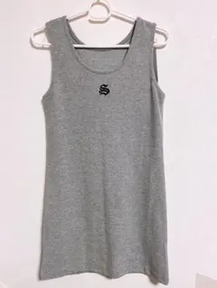 shoko グレーロゴワンピース