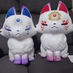 匿名配送　水鏡氷輪 炎天火輪 蕾狐 BIGぬいぐるみ GiGO セール☆【全2種セット】水鏡氷輪 炎天火輪 蕾狐 BIGぬいぐるみ GiGO