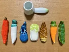 値下げ‼️箸置き 野菜 陶器 楊枝入れ