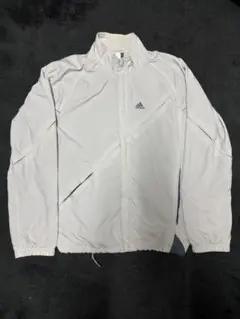 adidas 90sナイロンジャケット ホワイト×ブルー
