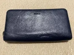 FURLA ネイビー レザー 長財布 フルラ