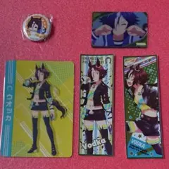 ウマ娘 ウオッカ 缶バッジ・ステッカー5点セット