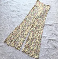 未使用☆Bershka ペイズリー柄 総柄パンツ イージーパンツ　Mのサムネイル