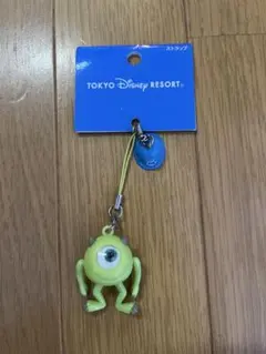 ディズニーランド公式　モンスターズインク　マイク　ストラップ　2個　新品未使用品