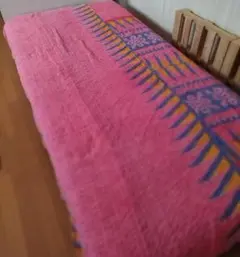 未使用 ヴィンテージカンタキルト 柔らかインドコットンのマルチマット