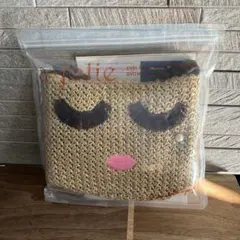 【新品・未使用】アジョリー　かごバッグ　かばん　ブラウン　まつげ　唇