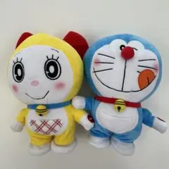《美品》ドラえもんとドラミちゃん ぬいぐるみセットおもちゃ　電池式