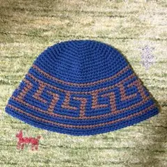 クラッシャーハット　クロシェハット　ハンドメイド　XLサイズ