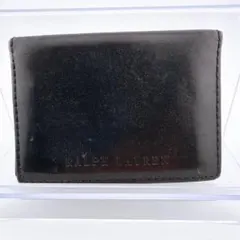 【RALPH LAUREN（ラルフローレン） パスケース ブラック レザー】