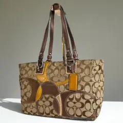Coach Tote Bag Logo Signature Patchwork