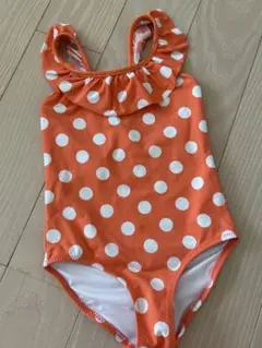 ZARA ワンピース 水着 3-4歳 オレンジ 水玉