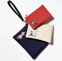 ま*る様 【新品】ムーミン3点セット収納バッグ・コスメポーチ・ミニバッグ／パスポ