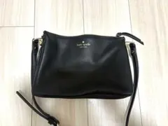 Kate Spade ブラックレザー ショルダーバッグ