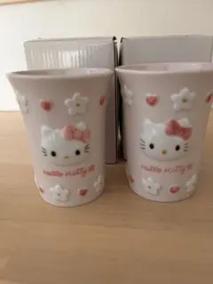 ハローキティ 陶器カップ 2個セット新品未使用