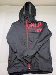 アシックスウィンドブレーカー 黒 フード付き