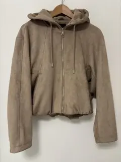 ZARA★フェイクスエードフーデットジャケット　XS