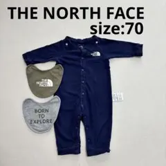 【美品】THE NORTH FACEベビー ロンパース＆スタイ 2枚セット