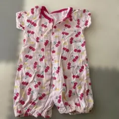 チェリー柄ロンパース 50-60cm