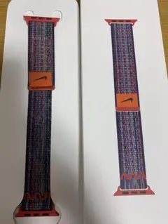 純正46mmブルー/レッドNike スポーツループ　アップルウォッチ　バンド