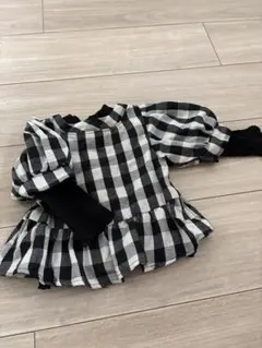 petit main チェック トップス　80cm プティマイン