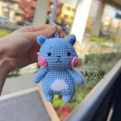 水色のクマあみぐるみ