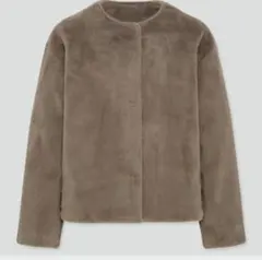 ユニクロ　 スムースヤーンフリースノーカラージャケット（長袖